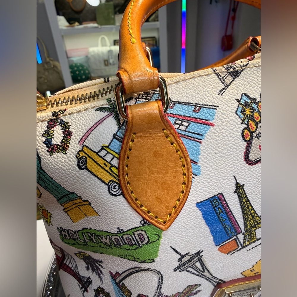 Dooney & Bourke Limited Edition Americana Landmark Travel USA Vintage Satchel - Picture 2 of 6